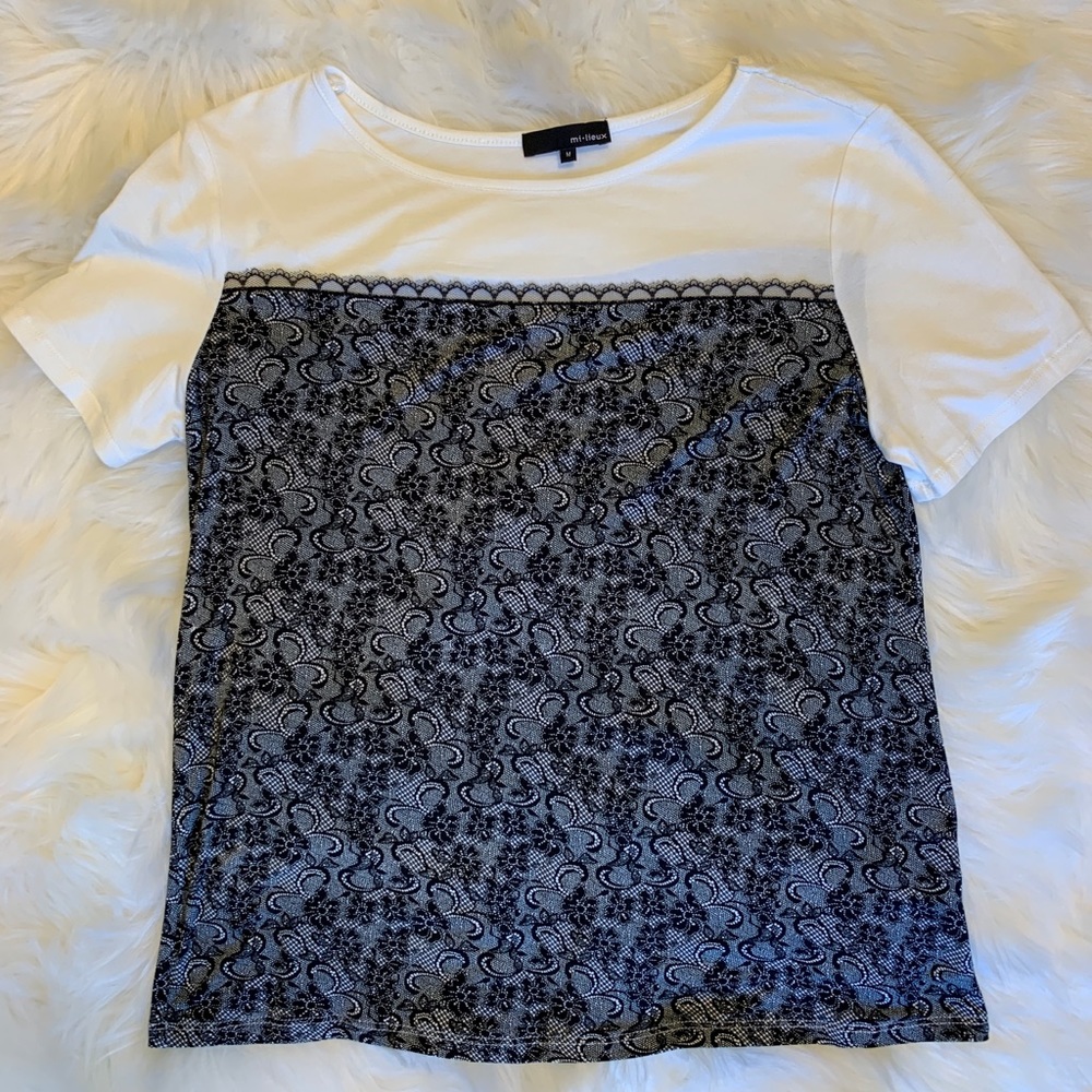 Faux lace blouse